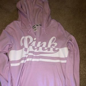 PINK sweatshirt with hood and pocket